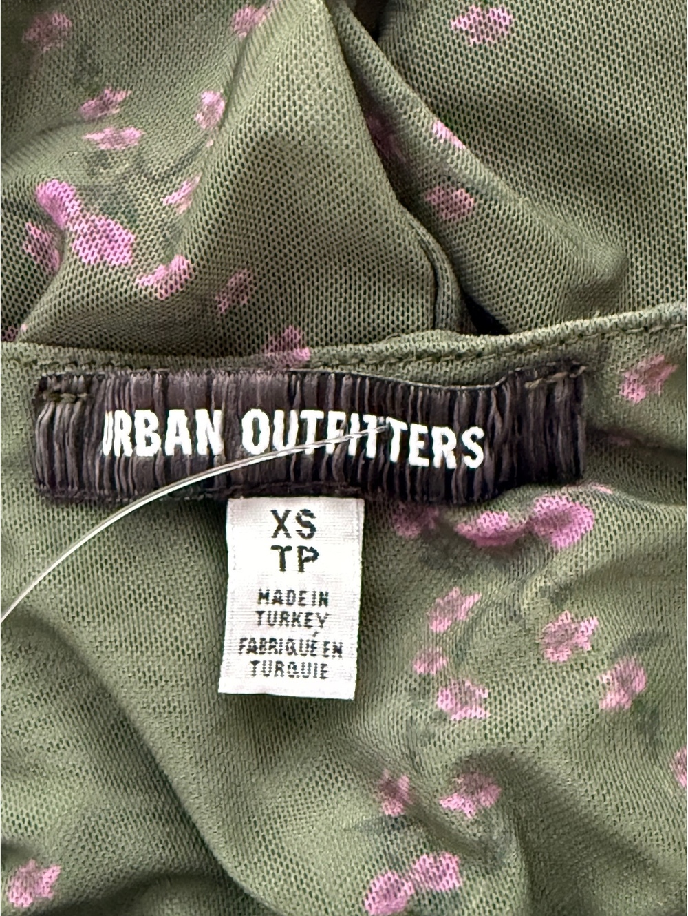 Urban Outfitters Green Floral Ruched Open Back Romper Women’s - Picture 6 of 6